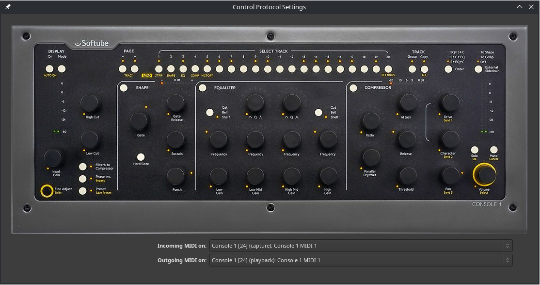 The Console 1 configuration dialog